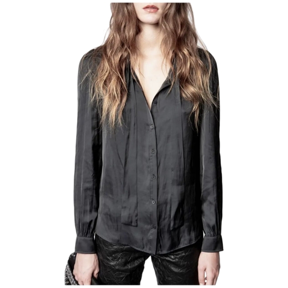Zadig & Voltaire Taos Satin Blouse - Picture 1 of 11
